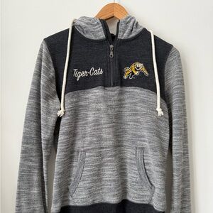 Campus crew Hamilton Tiger-Cats Half Zip Hoodie Varsity Vault Medium